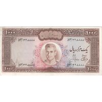 اسکناس 1000 ریال (آموزگار - جهانشاهی) - تک - AU55 - محمد رضا شاه