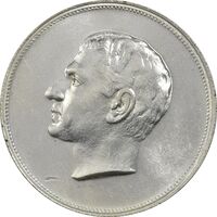 مدال نقره بیست و پنجمین سال سلطنت 1344 - UNC - محمدرضا شاه