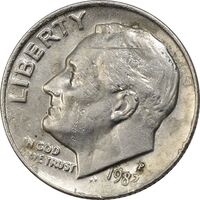 سکه 1 دایم 1982P روزولت - EF45 - آمریکا