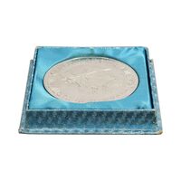 مدال یادبود ساختمان مرکزی اداره کل هواپیمایی کشوری (با جعبه فابریک) - UNC - محمد رضا شاه