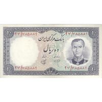اسکناس 10 ریال 1340 - تک - AU55 - محمد رضا شاه