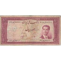 اسکناس 100 ریال کراواتی 1332 - تک - F15 - محمد رضا شاه