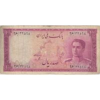 اسکناس 100 ریال سری سوم - تک - F15 - محمد رضا شاه