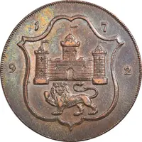 ژتون 1/2 پنی 1792 جان هاروی - AU50 - انگلستان