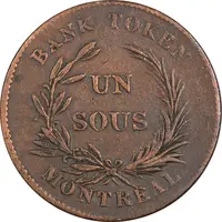 ژتون 1 سوس 1836 - VF35 - کانادا