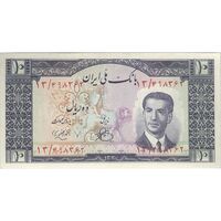 اسکناس 10 ریال 1330 - تک - AU50 - محمد رضا شاه
