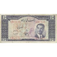 اسکناس 10 ریال 1330 - تک - VF20 - محمد رضا شاه