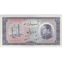 اسکناس 10 ریال 1333 - تک - AU58 - محمد رضا شاه