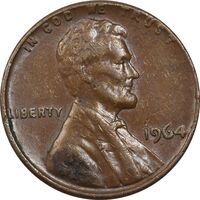 سکه 1 سنت 1964 لینکلن - EF45 - آمریکا