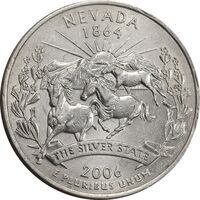 سکه کوارتر دلار 2006P ایالتی (نوادا) - AU - آمریکا