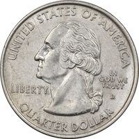 سکه کوارتر دلار 2000D ایالتی (ماساچوست) - AU58 - آمریکا