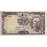 اسکناس 10 ریال پشت فارسی (مهر 1321) - تک - VF30 - رضا شاه