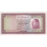 اسکناس 100 ریال 1333 - تک - UNC63 - محمد رضا شاه