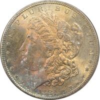 سکه یک دلار 1881S مورگان - MS65 - آمریکا