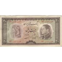 اسکناس 20 ریال 1333 - تک - VF35 - محمد رضا شاه
