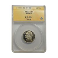 سکه 5 سنت 2000S جفرسون - PF65 - آمریکا