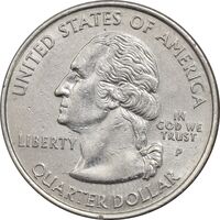 سکه کوارتر دلار 2006P ایالتی (داکوتای شمالی) - AU55 - آمریکا