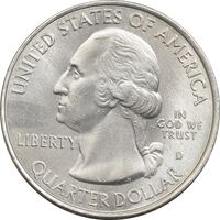 سکه کوارتر دلار 2015D جنگل ملی کیساچی - MS62 - آمریکا