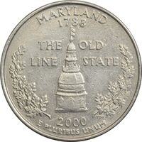 سکه کوارتر دلار 2000P ایالتی (مریلند) - EF45 - آمریکا