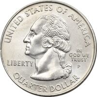 سکه کوارتر دلار 2000P ایالتی (ویرجینیا) - MS63 - آمریکا