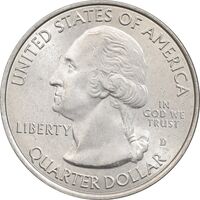 سکه کوارتر دلار 2014D پارک ملی شناندوا - MS61 - آمریکا