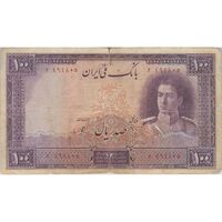 اسکناس 100 ریال بنفش - تک - F15 - محمد رضا شاه