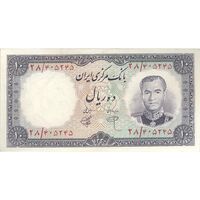 اسکناس 10 ریال 1340 - تک - VF35 - محمد رضا شاه