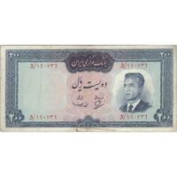 اسکناس 200 ریال (بهنیا - سمیعی) - تک - VF25 - محمد رضا شاه