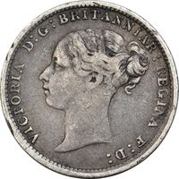 سکه 3 پنس 1885 ویکتوریا - EF45 - انگلستان