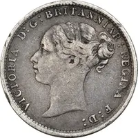 سکه 3 پنس 1885 ویکتوریا - EF45 - انگلستان