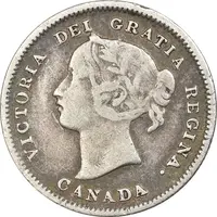 سکه 5 سنت 1899 ویکتوریا - EF40 - کانادا