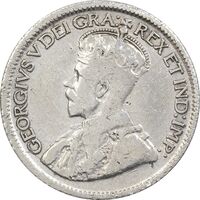 سکه 10 سنت 1920 جرج پنجم - EF45 - کانادا