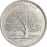 سکه کوارتر دلار 1999D ایالتی (کنکتیکت) - MS62 - آمریکا