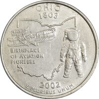 سکه کوارتر دلار 2002D ایالتی (اوهایو) - MS61 - آمریکا