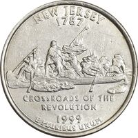 سکه کوارتر دلار 1999P ایالتی (نیوجرسی) - MS61 - آمریکا