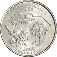 سکه کوارتر دلار 2000P ایالتی (کارولینای جنوبی) - MS63 - آمریکا