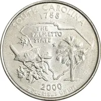 سکه کوارتر دلار 2000P ایالتی (کارولینای جنوبی) - MS62 - آمریکا
