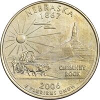 سکه کوارتر دلار 2006P ایالتی (نبراسکا) - EF45 - آمریکا