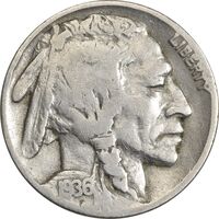 سکه 5 سنت 1936 بوفالو - VF35 - آمریکا