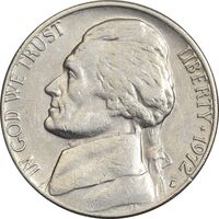 سکه نیکل 5 سنت 1972D جفرسون - EF40 - آمریکا