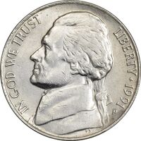 سکه نیکل 5 سنت 1991P جفرسون - EF45 - آمریکا