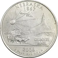 سکه کوارتر دلار 2006P ایالتی (نبراسکا) - AU50 - آمریکا