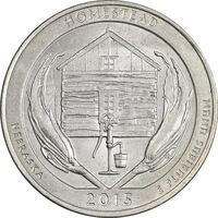 سکه کوارتر دلار 2015P (بنای یادبود ملی هومستد) - MS61 - آمریکا