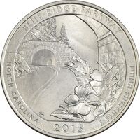 سکه کوارتر دلار 2015P (پارک وی بلو ریج) - MS61 - آمریکا