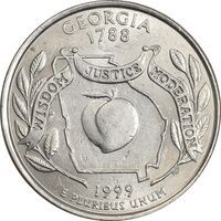 سکه کوارتر دلار 1999P ایالتی (جورجیا) - AU50 - آمریکا