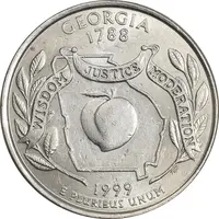 سکه کوارتر دلار 1999P ایالتی (جورجیا) - AU50 - آمریکا