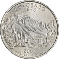 سکه کوارتر دلار 2006P ایالتی (کلرادو) - MS61 - آمریکا