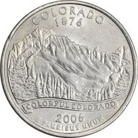 سکه کوارتر دلار 2006P ایالتی (کلرادو) - AU58 - آمریکا