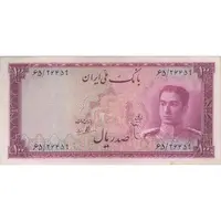اسکناس 100 ریال سری سوم - تک - VF35 - محمد رضا شاه