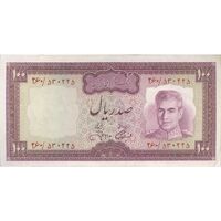 اسکناس 100 ریال (آموزگار - جهانشاهی) - تک - EF45 - محمد رضا شاه